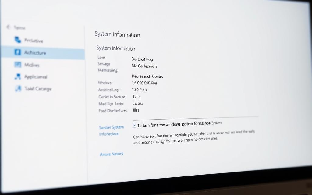 Windows system information settings